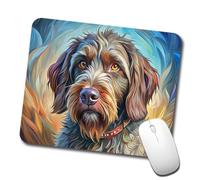Tapis de Jeu Art expressionniste du Griffon d'arrêt à Poil Dur Mouse Pad
