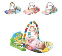 Tapis de jeu bébé avec arche de jeu et modèle musical 'Animaux', coloris:vert clair