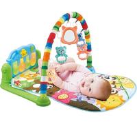 Tapis de jeu bébé avec arche de jeu et modèle musical 'Animaux', coloris:vert clair
