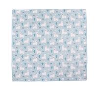 Tapis de Jeu Bébé Réversible 110x110cm Bleu - Matelas Pliable avec Rembourrage en Polyester pour Protection des Tout-petits en Chambre d'Enfant
