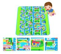 Tapis de Jeu Circuit Voiture de Course Tapis de Sol Rectangle Géant pour Bébé Enfant Tapis Pique-nique