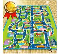 Tapis de Jeu Circuit Voiture de Course - TD - Rectangle Géant - Pour Bébé Enfant Mixte