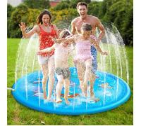 Tapis de jeu & d'arrosage rond extra-large « Dauphin » - Tapis gonflable antidérapant & épaissi - Jeu d'eau - Cadeau pour enfants &