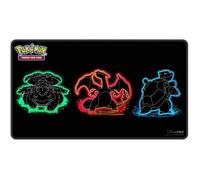 Tapis de jeu de carte - ULTRA PRO - Neon Kanto Foil - Illustrations néon Kanto - Accents foil premium - Base antidérapante