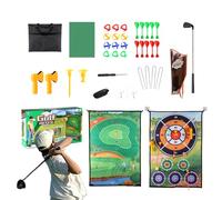 Tapis de Jeu de Golf Chipping, Jeu de Golf Chip and Stick - Tapis d'entraînement de de Double Face - Kit Complet de Tapis d'entraînement de Golf avec de puces de bâton de fléchettes pour