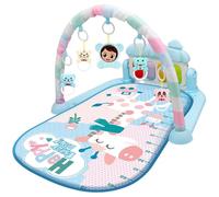 Tapis de jeu de gymnastique pour bébé avec musique et lumière Centre d'activités pour bébé sûr et facile avec hochet pendentif Tapis temps sur le ventre Jouets pour nouveau-nés tout-petits G