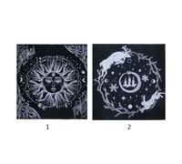 Tapis De Jeu De Société En Flanelle Douce, Nappe De Tarots, Pour Guidage Du Destin, Pentagramme, Soleil, Lune, Divination