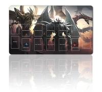 Tapis de jeu de société YGO - Avec sac étanche et zones pour cartes - Dimensions : 60 x 35 cm - Compatible avec le tapis de jeu de cartes à collectionner (YGO-23 avec zone)