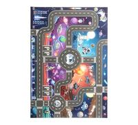 Tapis de jeu de voiture pour enfants - Tapis de route interactif, tapis de piste de véhicule éducatif, tapis de voiture antidérapant, tapis de sol doux pour chambre à coucher, salle de jeux, tapis