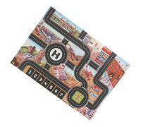 Tapis de jeu de voiture pour enfants - Tapis de route interactif, tapis de piste de véhicule éducatif, tapis de voiture antidérapant, tapis de sol doux pour chambre à coucher, salle de jeux, tapis