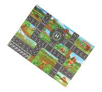 Tapis De Jeu De Voiture Pour - Tapis De Carte Routière, Tapiis De Jeu Interactif Éducatif | Tapiis De Simulation De Conduite De Carte De Stationnement D'aménagement De Route De Vie De Ville