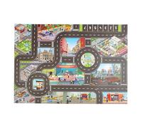 Tapis de jeu de voiture - Tapis de voiture en nylon | Tapis de voiture pour enfants 32,68 x 22,44 pouces | Tapis de cartes routières | Tapis de jeu City Life Road | Tapis de jeu