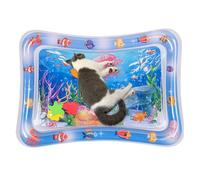 Tapis de jeu d'eau à capteur, tapis de jeu d'eau pour | Tapis d'eau gonflable épaissi pour chat et chien,Tapis de capteur d’eau, tapis de jeu sensoriel d’eau avec des poissons, thème océan de mer, jou