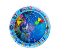 Tapis de jeu d'eau enrichi sensoriellement pour nouveau-né à 12 mois - Design simple de gonflage et construction anti-fuite - Tapis d'activité pour bébé