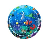 Tapis de jeu d'eau enrichi sensoriellement pour nouveau-né à 12 mois - Design simple de gonflage et construction anti-fuite - Tapis d'activité pour bébé