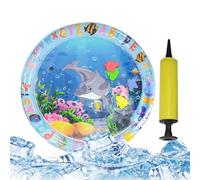 Tapis de jeu d'eau pour chat - Mat de l'heure du ventre | Toc de jouet portable avec motif d'animaux | Activité d'artefact de refroidissement sensorielle épaissie | Coussin sensoriel à l'eau I