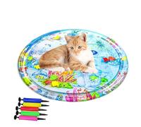 Tapis de jeu d'eau pour chats et chiens - Pet Sensory Splash Pad pour usage intérieur/extérieur | Jouet de sol frais, confortable et interactif pour s'amuser et enrichir l'été