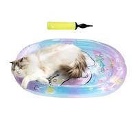 Tapis de jeu d'eau rectangulaire épais pour chat | Jouet interactif gonflable | Lit pour animal domestique Coussin pliable pour l'intérieur, la maison, les chiens, les chatons et autres animaux