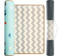 Tapis de jeu double face en mousse pour bébé - Tapis d'éveil pliable avec sac 180 x 200 x 1cm - Résistant à l'eau