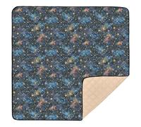 Tapis de jeu doux et épais à motif constellation pour intérieur et extérieur - Tapis de jeu léger pour bébés, nourrissons et tout-petits, 127 x 127 cm