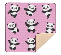 Tapis de jeu doux et épais en forme de panda mignon pour l'intérieur et l'extérieur, léger, pliable, pour bébés, nourrissons, tout-petits, 127 x 127 cm, alfombrillas para Bebes jugar
