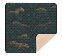 Tapis de jeu doux et épais motif léopard de la jungle pour intérieur et extérieur, 1 pièce, pour bébé, tout-petit, 127 x 127 cm