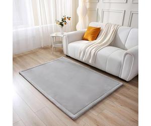 Tapis de jeu doux pour bébé - 170 x 120 x 2,5 cm - Gris - Éveil avec mousse de qualité supérieure - Antidérapant