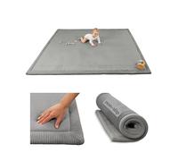 Tapis de jeu doux pour bébé - 200 x 150 x 2 cm - Gris foncé - Tapis pour chambre d'enfant avec mousse à mémoire de forme de qualité supérieure - Avec dessous antidérapant - Tapis d'éveil pour enfant