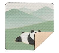 Tapis de jeu doux rembourré pour l'intérieur et l'extérieur - Motif panda mignon - Léger - Pour bébé, enfant, tout-petit, nourrisson, 127 x 127 cm