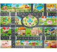 Tapis De Jeu Éducatif En Plastique Lavable Pour Enfants, 51 X 39 Pouces, Sûr Et Durable, Facile À Nettoyer.
