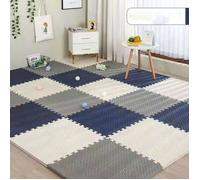 Tapis de jeu en mousse EVA pour bébé - Vert - 12 pièces 30x30x1cm