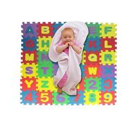 Tapis de Jeu en Mousse pour, Ensemble de Tapis de Jeu en Mousse Souple de 36 pièces, Puzzle de Sol Alphabet et Chiffres imbriqués de 11,8 * 11,8 Pouces, Carreaux EVA imperméables pour Filles,
