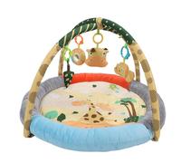 Tapis de Jeu en Peluche pour bébé, Rembourrage en Coton Doux, Tapis de Jeu Respirant pour bébé, Tapis de Gymnastique pour Activités sur le Ventre avec Jouets Suspendus, Centre