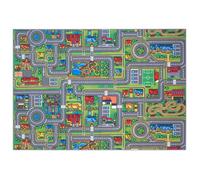 Tapis de Jeu Enfant 140x200cm, Playcity - Tapis Circuit Voiture - Lavable - Antidérapant - Carpet Studio