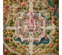 Tapis de jeu enfant 90 x 90 cm - Mon château de princesse - néoprène 2 mm - Respect des normes européennes