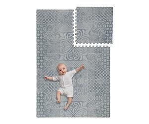 Tapis de Jeu Enfant et Bébé | Tapis eveil | Esthétique et élégant - Anti-choc et protège des chutes - Dalles mousse épaisse et non toxique - Sans odeur - Nettoyage facile - Gris