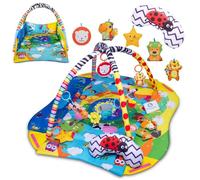 Tapis de jeu enfant Lionelo Anika Plus - Bleu - Formes et couleurs stimulant le développement des sens