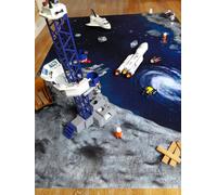 Tapis De Jeu Enfant odyssée Spatiale - Fabriqué En France Multicolore 90X120