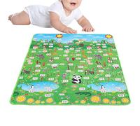 Tapis de Jeu Enfant - Tapis Scolaire Lavable pour Activités,Double Face Interactif Motricité Crèche Jeu d'Intérieur Activités Sensorielles Pique-nique Extérieur