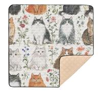 Tapis de jeu esthétique en mousse souple neutre pour bébé - Safari norvégien - Confortable - Pour bébé et enfant - 127 x 127 cm