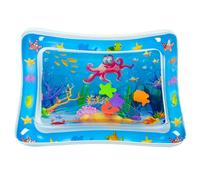 Tapis de jeu gonflable avec capteur d'eau, idéal pour le ventre, 69 x 50 cm, en PVC épais, avec créatures marines, idéal pour les bébés et les animaux domestiques.