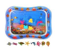 Tapis De Jeu Gonflable Pour Bébés ¿ Tapis D'eau Pour Le Ventre Avec Jouets Marins, Sans Bpa, 26 X 20 Pouces