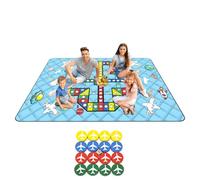 Tapis de jeu imperméable, couverture imperméable avec pièces d'échecs | Portable et pliable 3 couches pour jeu de société familial pour , tapis rampant pour camping, pique-nique, plage