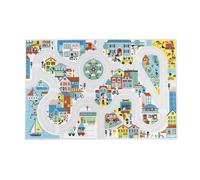Janod Tapis de jeu Cross Roads City Multicolore Enfants