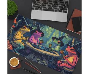 Tapis de jeu magique, tapis de jeu sur le thème de la grenouille sorcière, tapis de bureau anime, accessoires de bureau, tapis de souris 35x60cm, tapis magique Raccoon playmat-9