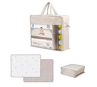 Tapis de Jeu Mousse Réversible Imperméable - Grand Format 180 x 150 cm, Pliable avec Sac - Inclus 12 Balles Colorées et Rebords Amovibles - Éveil et Sécurité Bébé - Dès la Naissance