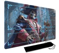 Tapis de jeu MTG, avec sac de rangement étanche noir, taille 60 x 35 cm, avec tapis de jeu Zone MTG bords cousus Tapis de jeu de cartes à collectionner Tapis de jeu TCG (avec zone, 3)