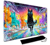 Tapis de jeu MTG, avec sac de rangement étanche noir, taille 60 x 35 cm, avec tapis de jeu Zone MTG bords cousus Tapis de jeu de cartes à collectionner Tapis de jeu TCG (avec zone, 3)