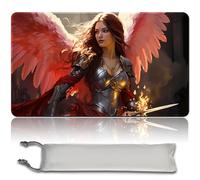 Tapis de Jeu MTG avec Sac Étanche Gratuit - Surface en Caoutchouc Lisse, Bords Cousus - PlayMat pour Cartes à Collectionner et Accessoires (An Original MTG Playmat) (No Zone, Archangel of Thune)