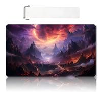 Tapis de jeu MTG cousu de qualité supérieure avec zones et dos en caoutchouc antidérapant - Tapis de jeu TCG pour MTG et autres jeux de cartes - Design coloré avec aspect et toucher vintage (DKT (105